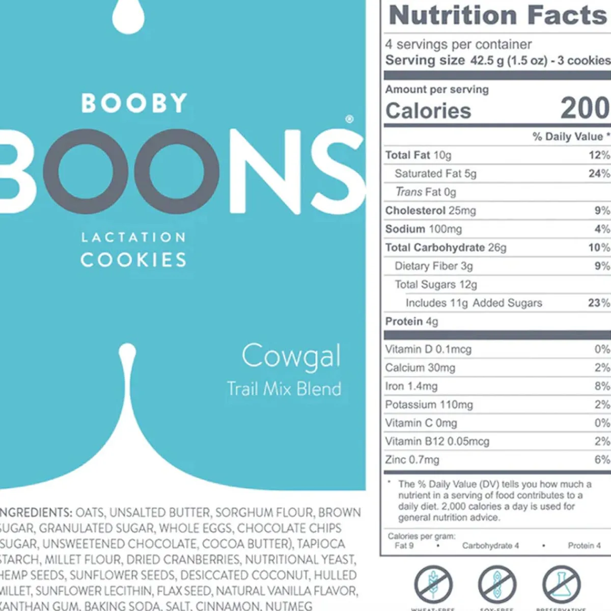 Maternity Teas|Lactation Supplements-Stork & Dove Booby Boons Lactation Cookies