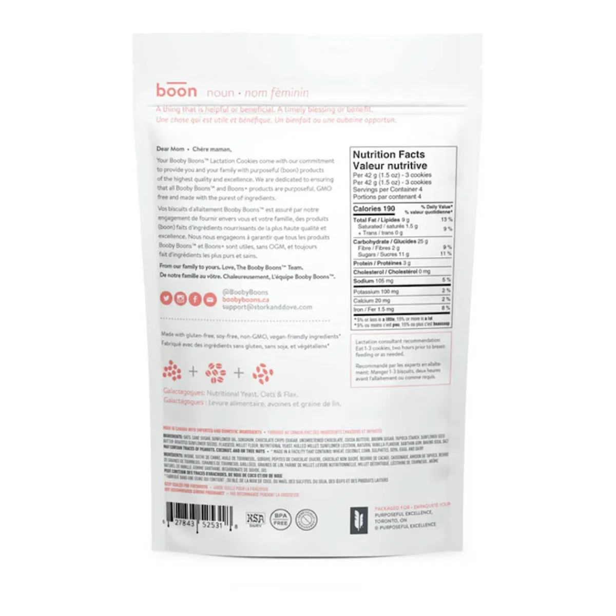 Maternity Teas|Lactation Supplements-Stork & Dove Booby Boons Lactation Cookies
