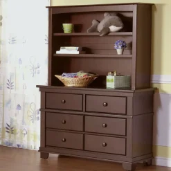 Bookshelves-Pali Bookcase Hutch (Distressed)