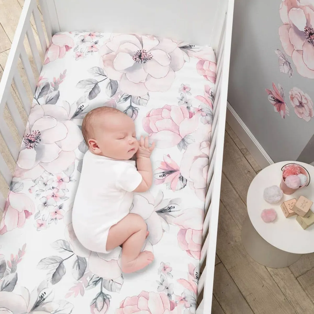 Crib Fitted Sheets-Lambs & Ivy Botanical Baby Crib Sheet
