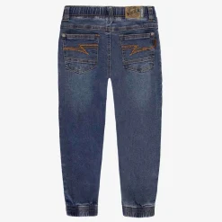 Soft Soles|Perforated Sneakers-Souris Mini Boys Jogger-Style Jeans Blue