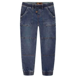 Soft Soles|Perforated Sneakers-Souris Mini Boys Jogger-Style Jeans Blue