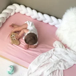 Crib Bumpers-Malia Mu Braid Cushion (Full)