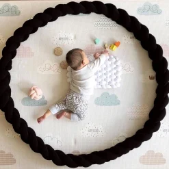 Crib Bumpers-Malia Mu Braid Cushion (Full)