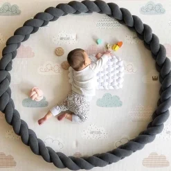 Crib Bumpers-Malia Mu Braid Cushion (Full)