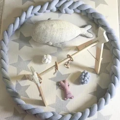 Crib Bumpers-Malia Mu Braid Cushion (Full)