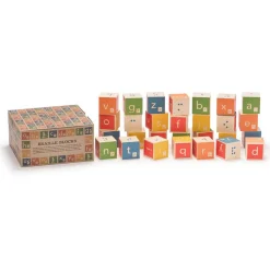 Wooden Toys|Blocks + Shape Sorters-Uncle Goose Braille ABC Blocks