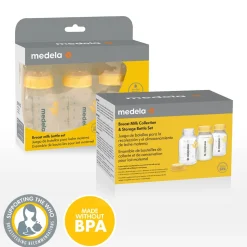 Baby Bottle Sets|Baby Bottles-Medela Breastmilk Bottle with Nipple 3 Pack (150 mL)