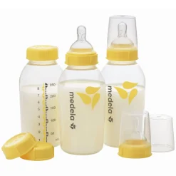 Baby Bottle Sets|Baby Bottles-Medela Breastmilk Bottle with Nipple 3 Pack (250 mL)