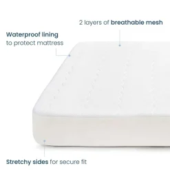 Crib Mattress Protection-Halo Breathable Crib Mattress Cover