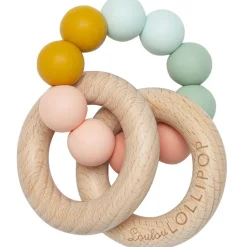 Wooden Rattles + Teethers|Teethers-LouLou Lollipop Bubble Silicone & Wood Teether