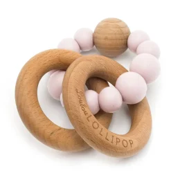 Wooden Rattles + Teethers|Teethers-LouLou Lollipop Bubble Silicone & Wood Teether