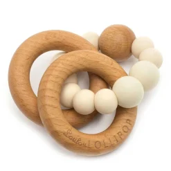 Wooden Rattles + Teethers|Teethers-LouLou Lollipop Bubble Silicone & Wood Teether