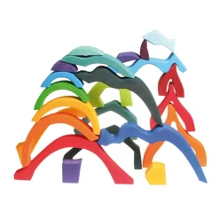 Wooden Toys|Play + Learn Toys-Grimm's Building Set - Four Elements (23 Pieces)