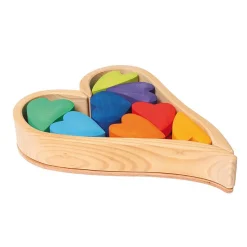 Wooden Toys-Grimm's Building Set Hearts
