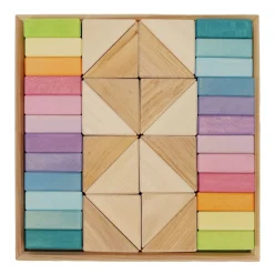 Wooden Toys-Grimm's Building Set Pastel Duo (40 Pieces)