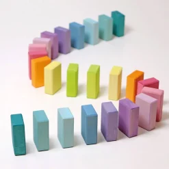 Wooden Toys-Grimm's Building Set Pastel Duo (40 Pieces)