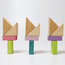 Wooden Toys-Grimm's Building Set Pastel Duo (40 Pieces)