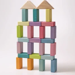 Wooden Toys-Grimm's Building Set Pastel Duo (40 Pieces)