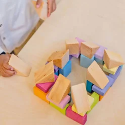 Wooden Toys-Grimm's Building Set Pastel Duo (40 Pieces)