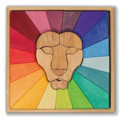 Puzzles|Wooden Toys-Grimm's Building Set Rainbow Lion