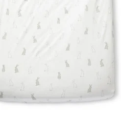 Crib Fitted Sheets-Pehr Bunny Hop Crib Sheet