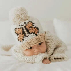Beanies|Winter Hats-Huggalugs Butterfly Beanie Natural
