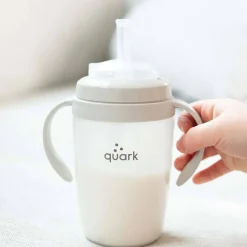 Sippy Cups + Straw Cups-Quark Baby BuubiBottle Sip (8 oz) Grey