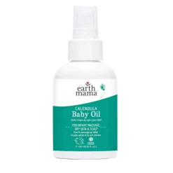 Cradle Cap Care|Infant Moisturizer-Earth Mama Organics Calendula Baby Oil (120 mL)