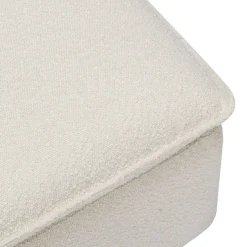 Ottomans-Babyletto Cali Boucle Storage Ottoman Ivory w/ Gold Base