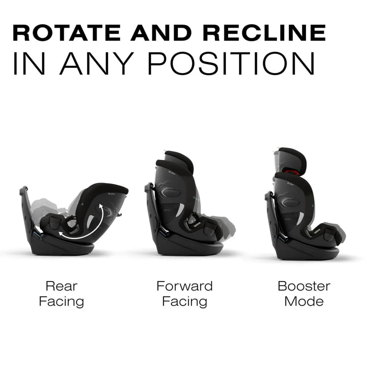 Soft Soles|Perforated Sneakers-Cybex Callisto G 360 Car Seat - Nightfall Black