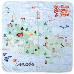 Kids Bedding|Blankets-LouLou Lollipop Canada Muslin Quilt Blanket