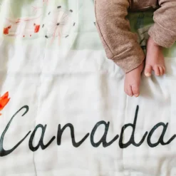 Blankets|Sleep Sacks + Wraps-LouLou Lollipop Canada Swaddle Blanket