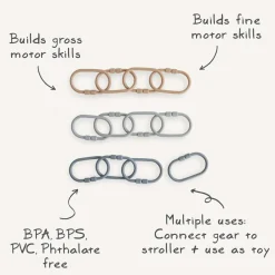 Play + Learn Toys-Mushie Chain Link Rings