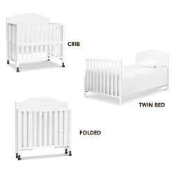 Mini Cribs-DaVinci Charlie Folding Portable Mini Crib