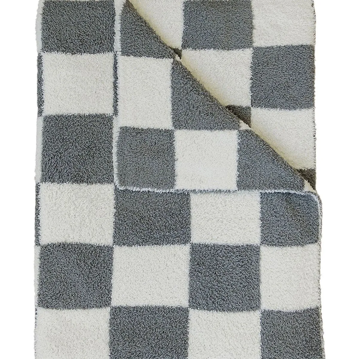 Blankets-Mebie Baby Checkered Plush Baby Blanket