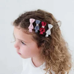 Hair Accessories-Mimi & Lula Christmas Velvet Bow Clips