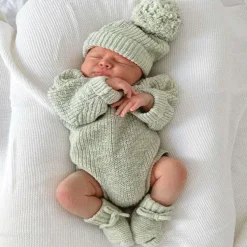 Rompers-Blossom & Pear Chunky Knit Romper