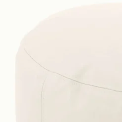 Beanbag Chairs-Gathre Circle Pouf Ivory