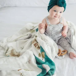 Kids Bedding|Blankets-LouLou Lollipop City Muslin Quilt Blanket