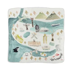 Kids Bedding|Blankets-LouLou Lollipop City Muslin Quilt Blanket