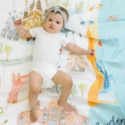 Blankets|Sleep Sacks + Wraps-LouLou Lollipop City Swaddle Blanket