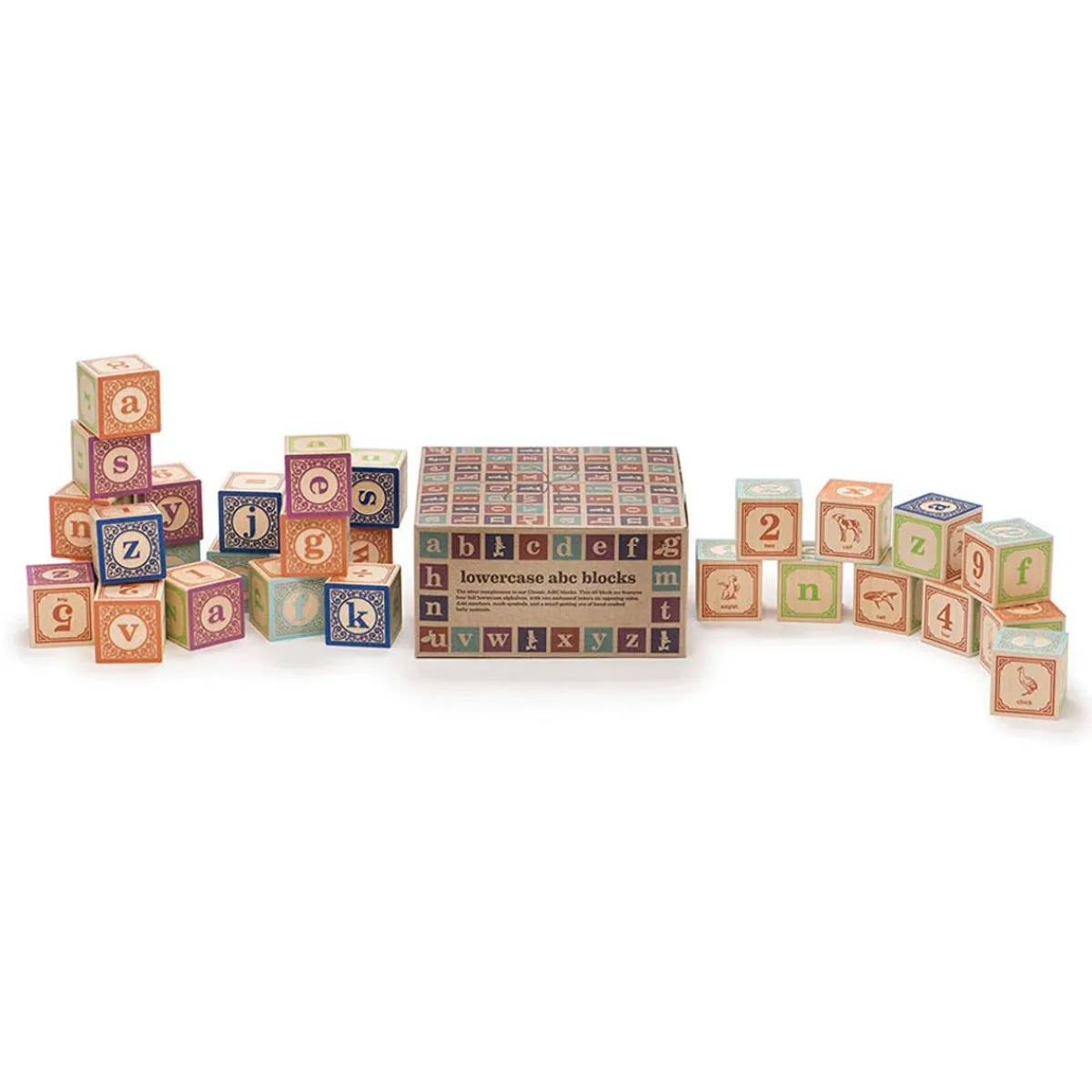 Wooden Toys|Blocks + Shape Sorters-Uncle Goose Classic ABC Blocks - Lowercase