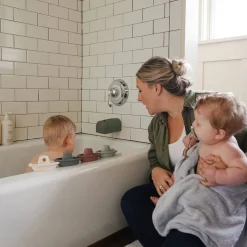 Towels + Cloths-Mushie Classic Hooded Towel
