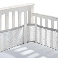 Crib Bumpers-BreathableBaby Classic Mesh Crib Liner (Print)