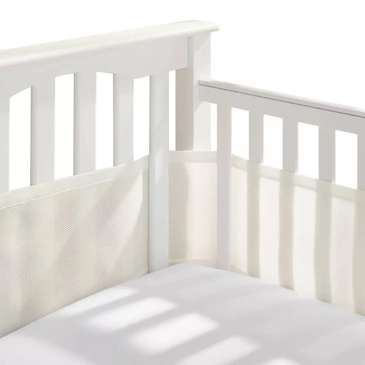 Crib Bumpers-BreathableBaby Classic Mesh Crib Liner (Solid)