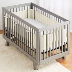 Crib Bumpers-BreathableBaby Classic Mesh Crib Liner (Solid)