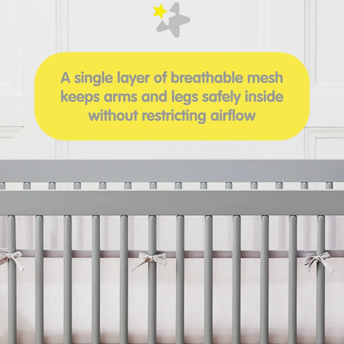 Crib Bumpers-BreathableBaby Classic Mesh Crib Liner (Solid)