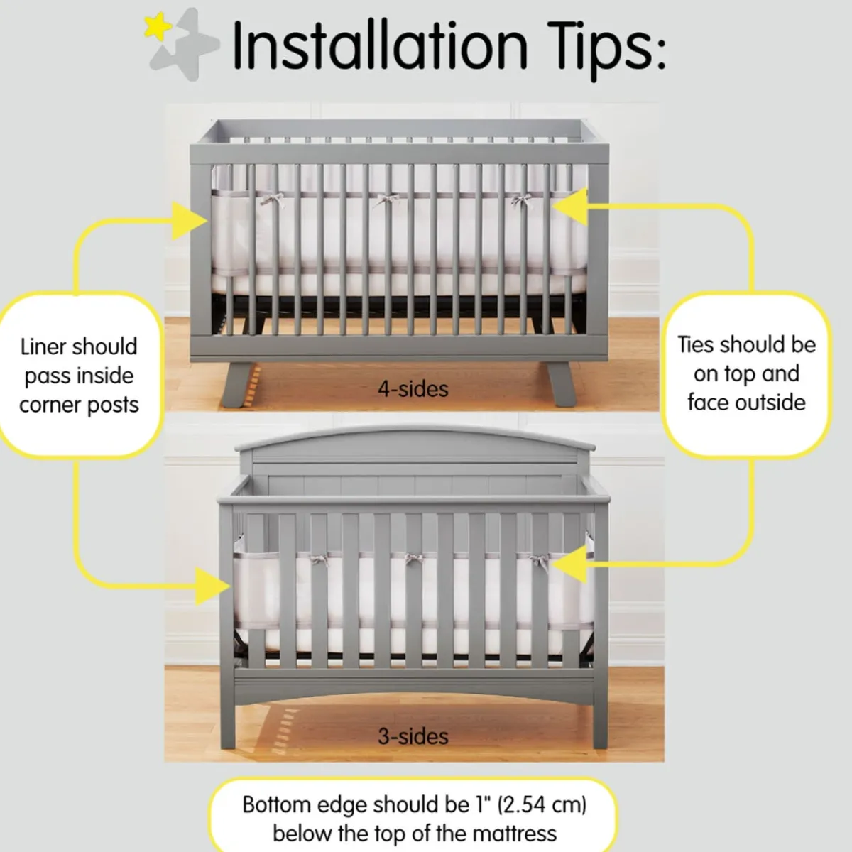 Crib Bumpers-BreathableBaby Classic Mesh Crib Liner (Solid)