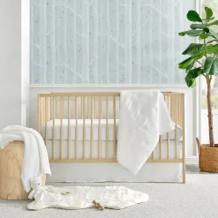 Crib Bedding Sets-Levtex Baby Cloud Muslin 5 Piece Crib Set